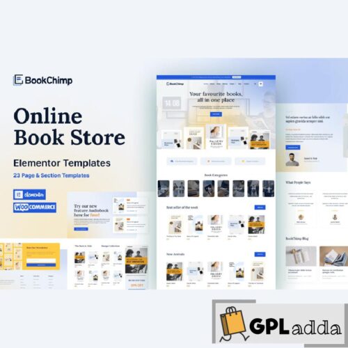 BookChimp - Online Book Store Website Elementor Template Kit