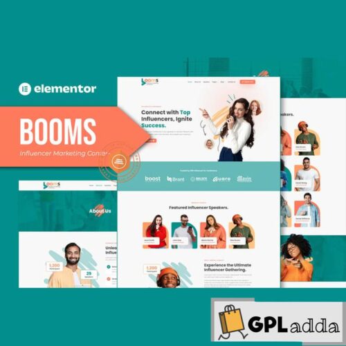 Booms - Influencer Marketing Conference Elementor Template Kit