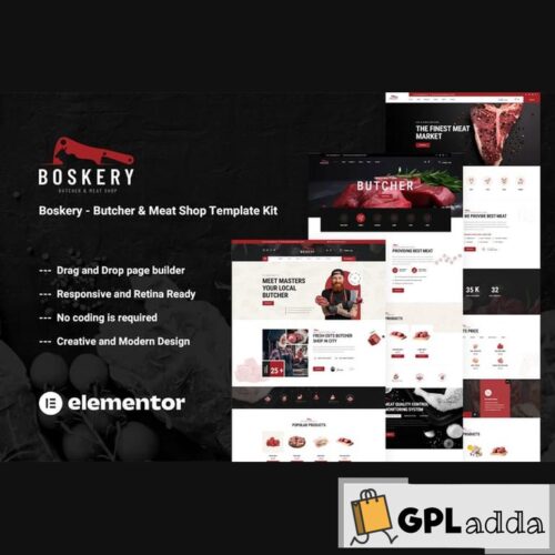 Boskery - Butcher & Meat Shop Template Kit