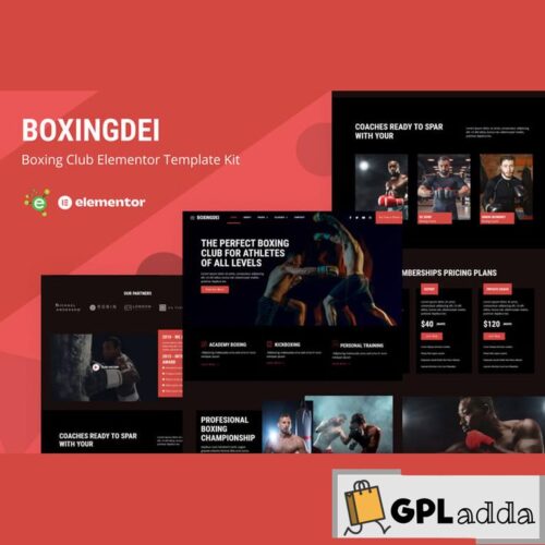 Boxingdei - Boxing Club Elementor Pro Template Kit