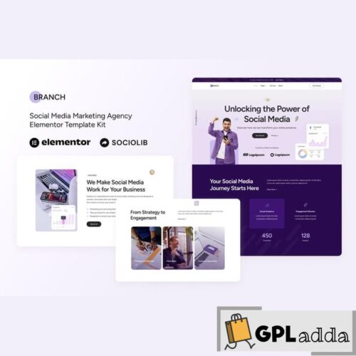 Branch - Social Media Marketing Agency Elementor Template Kit