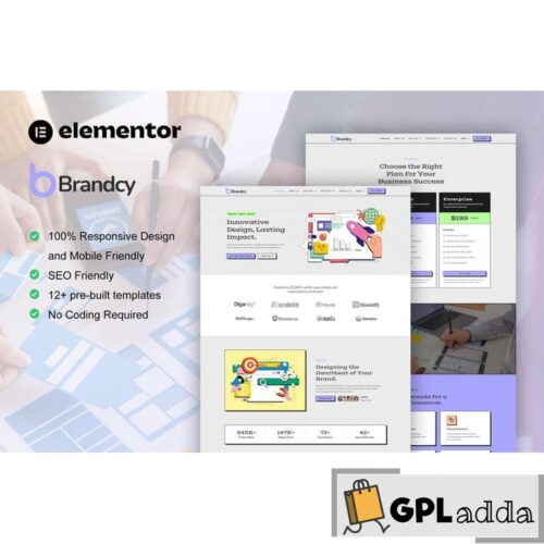 Brandcy - Branding & Digital Marketing Agency Elementor Template Kit