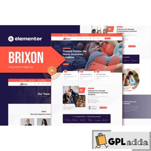 Brixon - Insurance Agency Elementor Template Kit