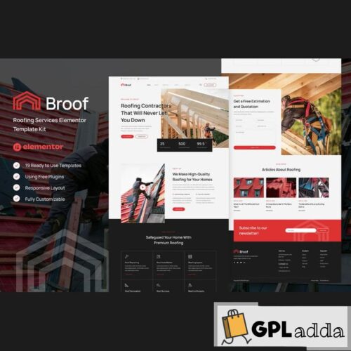 Broof - Roofing Services Elementor Template Kit