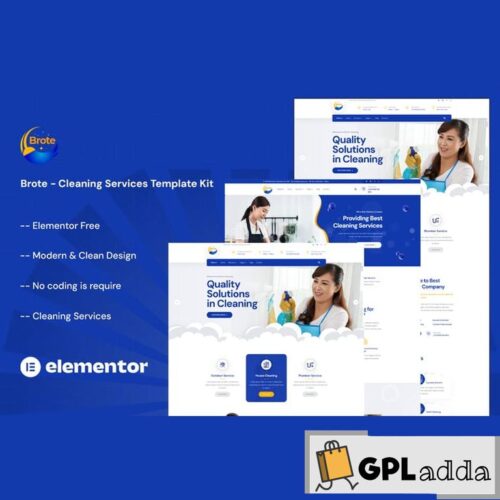 Brote - Cleaning Services Elementor Template Kit