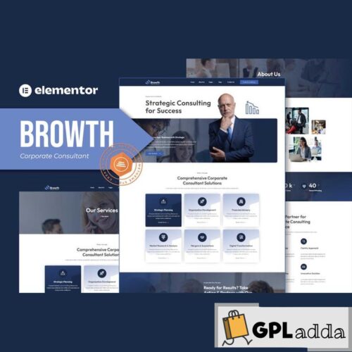 Browth - Corporate Consultant Elementor Template Kit