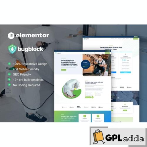 BugBlock - Pest Control Service Elementor Template Kit