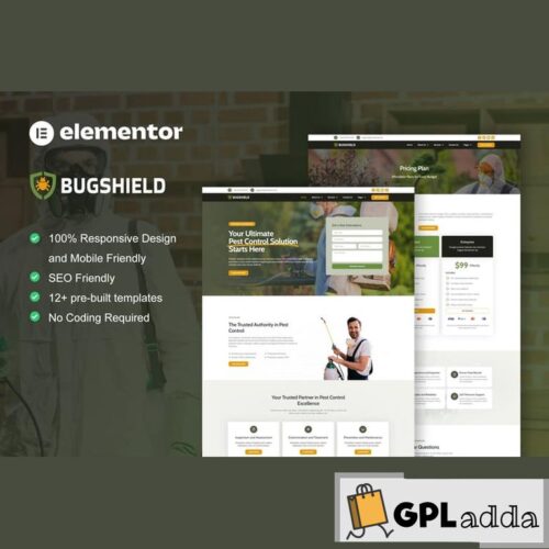 BugShield - Pest Control Service Elementor Pro Template Kit