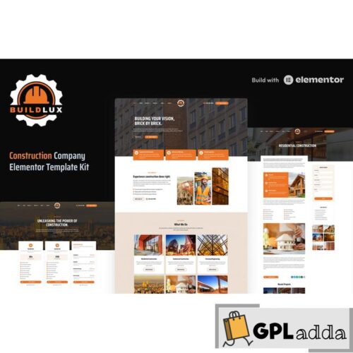 Buildlux - Construction Elementor Pro Template Kit