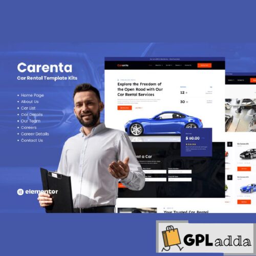 Carenta - Car Rental Business Elementor Template Kits