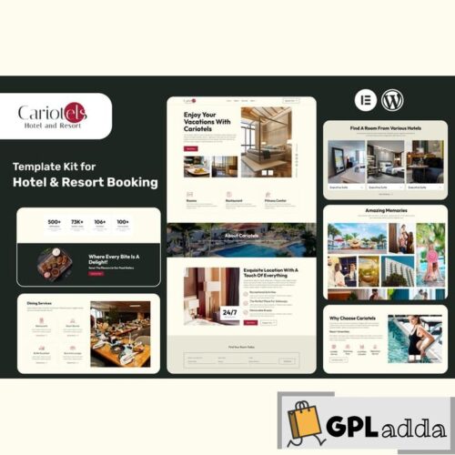 Cariotels - Luxury Hotel Resort Elementor Template Kit