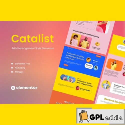 Catalist - Artist Management Elementor Template Kit