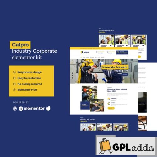 Catpro - Industry Corporate Elementor Template Kit