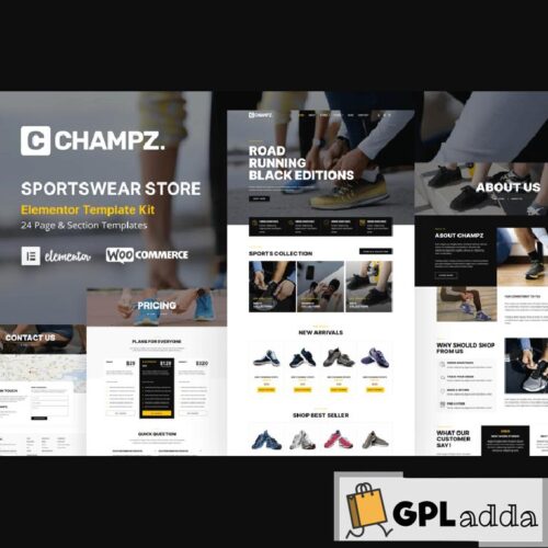 Champz - Sneakers & Sports Apparel Online Store Template Kit