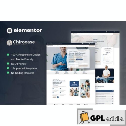 ChiroEase - Chiropractic & Physiotherapy Elementor Template Kit