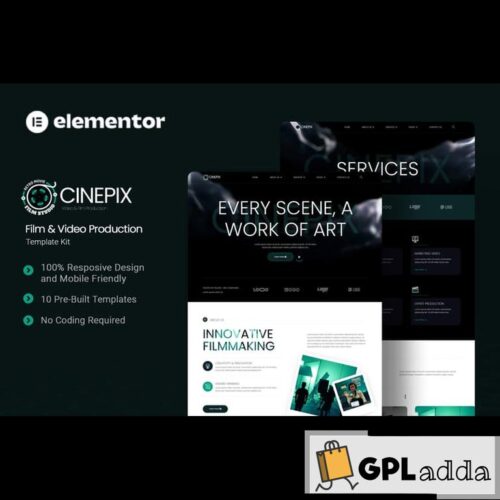 Cinepix - Film & Video Production Elementor Template Kit