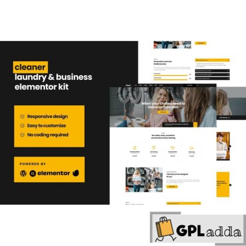 Cleaner - Laundry Business Elementor Template Kit