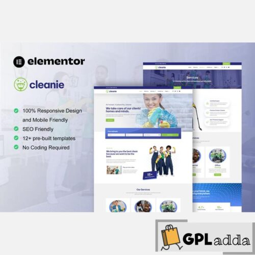 Cleanie - Cleaning Service Company Elementor Template Kit