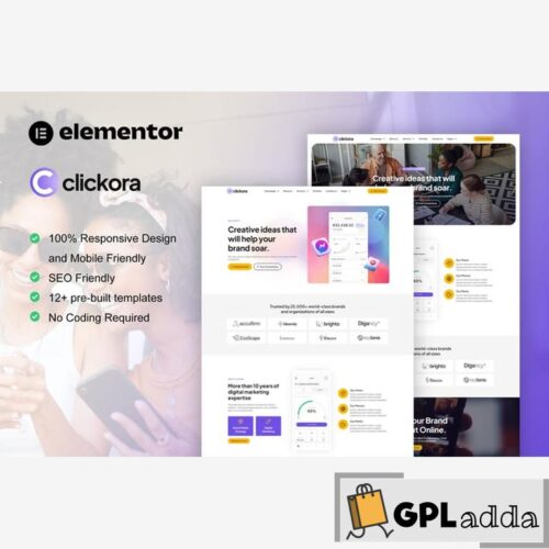 Clickora - Digital Marketing Agency Elementor Template Kit