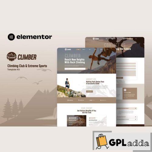 Climber - Climbing Club & Extreme Sports Elementor Template Kit