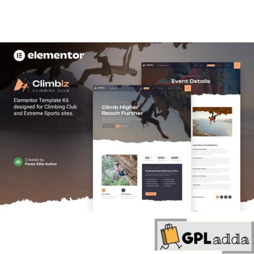 Climbiz - Climbing Club & Extreme Sports Elementor Template Kit