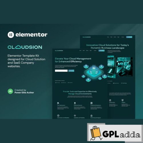 Cloudsion - Cloud Solution & SaaS Company Elementor Template Kit