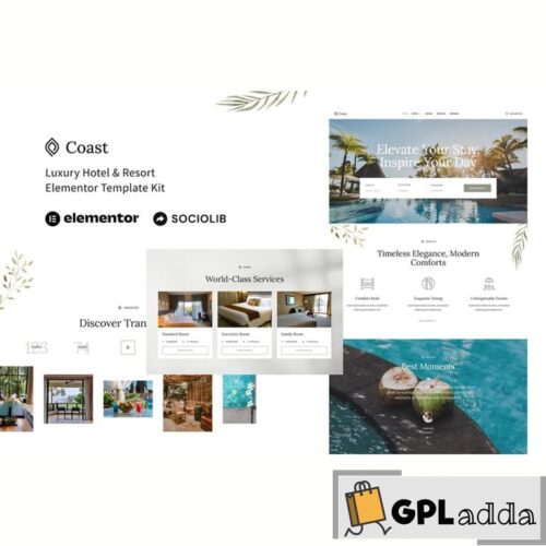 Coast - Luxury Hotel & Resort Elementor Template Kit