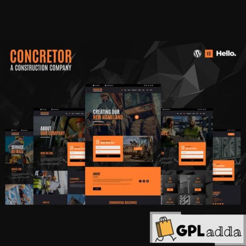 Concretor - Real Estate Construction Elementor Template Kit