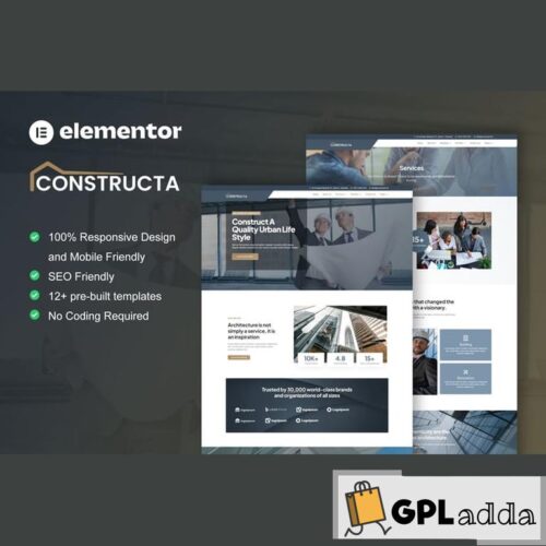 Constructa - Construction &Building Elementor Pro Template Kit