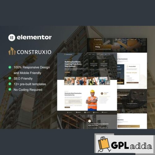 Construxio - Construction & Building Company Elementor Pro Template Kit