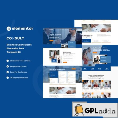 Consult - Business Consulting & Strategy Elementor Template Kit