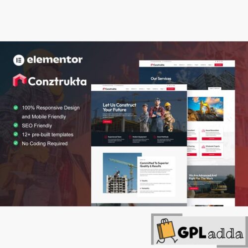 Conztrukta - Construction Service Elementor Template Kit