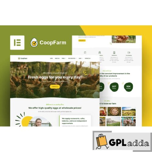 CoopFarm - Poultry Farm Elementor Pro Template Kit