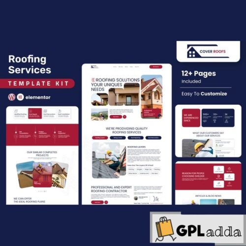 Coverroofs - Roofing Services Elementor Template Kit