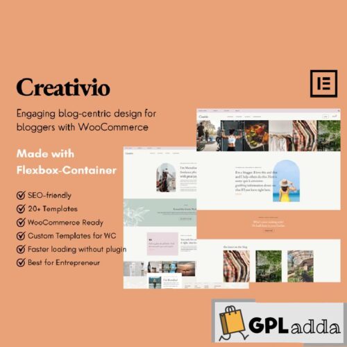 Creativio - Blogger & Entrepreneurs Elementor Template Kit