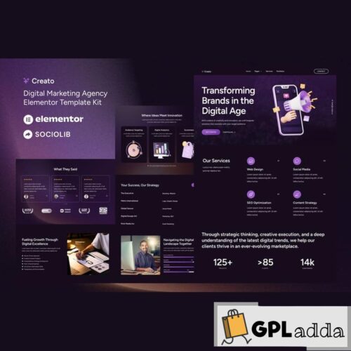 Creato - Digital Marketing Agency Elementor Template Kit