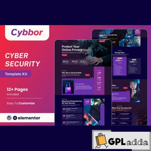 Cybbor - Cyber Security Services Elementor Template Kit