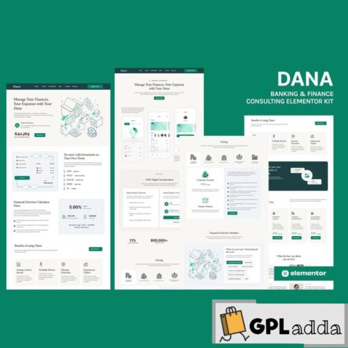 Dana - Banking and Finance Consulting Elementor Template Kit