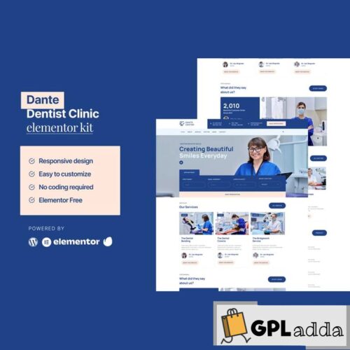 Dante - Dentist & Dental Clinic Elementor Template Kit