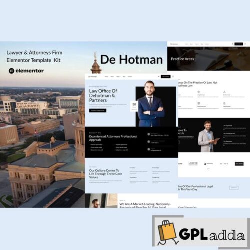 DeHotman - Laywer & Attorney Firm Elementor Template Kit