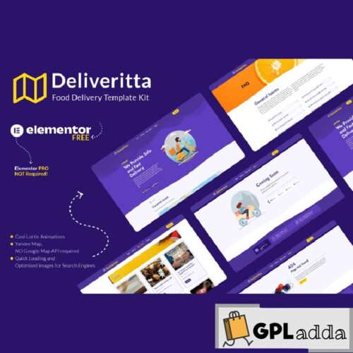 Deliveritta - Food Delivery Elementor Template Kit