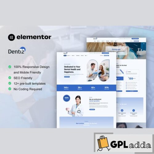 Dentiz - Dentist & Dental Care Elementor Pro Template Kit