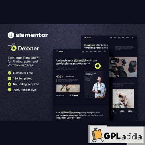 Dexxter - Photography & Portfolio Elementor Template Kit