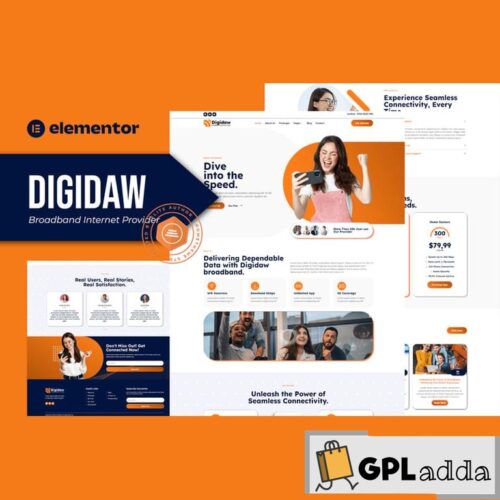 Digidaw - Broadband Internet Services Provider Elementor Template Kit