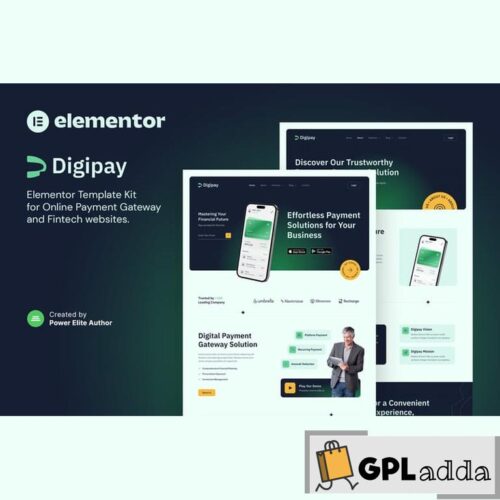 Digipay - Online Payment Gateway & Fintech Elementor Template Kit