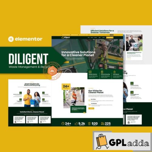 Diligent - Waste Management & Recycling Company Elementor Template Kit