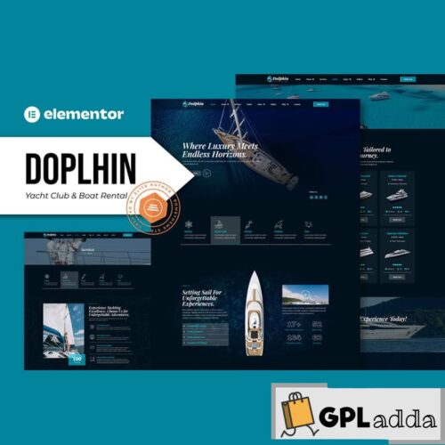 Dolphin - Yacht Club & Boat Rental Elementor Pro Template Kit