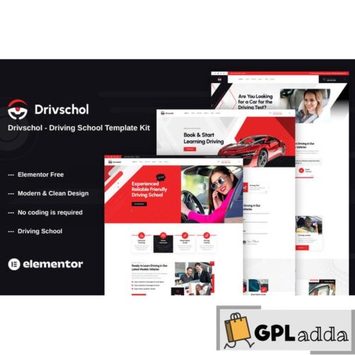 Drivschol - Driving School Elementor Template Kit