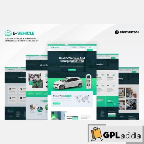 EVehicle - Electric Vehicle & Charging Station Elementor Template Kit