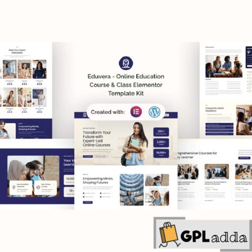 Eduvera - Online Education Course & Class Elementor Template Kit